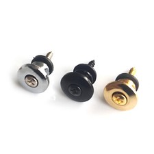 Oversized Guitar Strap Buttons x2 for Acoustic or Electric &ndash; Chrome,Black,Gold