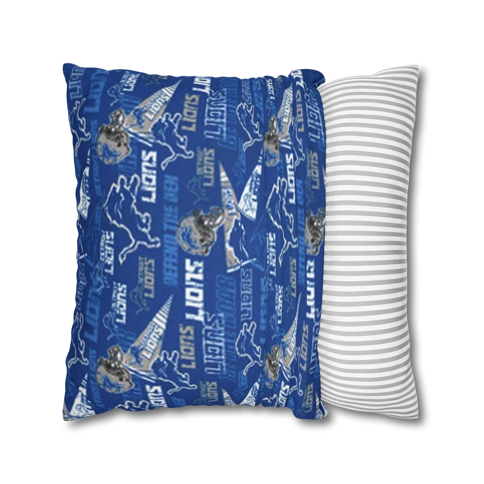 Detroit Lions Spun Square Throw Pillowcase