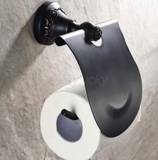 Wall Mounted Bathroom Toilet Paper Holder Oil Rubbed Bronze Roll Tissue Rack