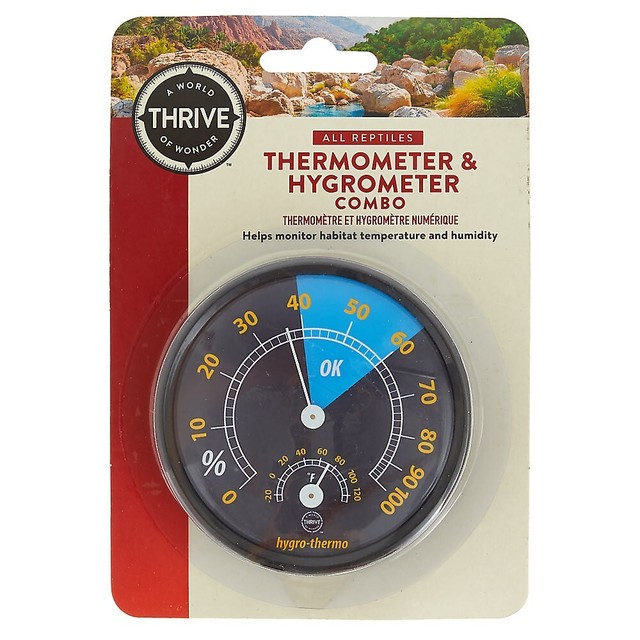 Thermometer Hygrometer Combo All Reptiles THRIVE Bearded Dragons Snakes