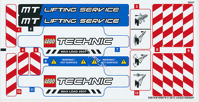 LEGO  Technic Aufkleber Sticker für 42042 Seilbagger NEU