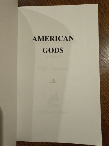 American Gods by Neil Gaiman (Signed, Limited First Edition) #10 w/Readers Copy - Picture 7 of 7