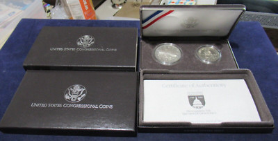 ビセンテニアル記念 2枚セット1789-1989 1789-1989 U.S. Congressional 2 Coin Set, Silver Proof Dollar, Clad