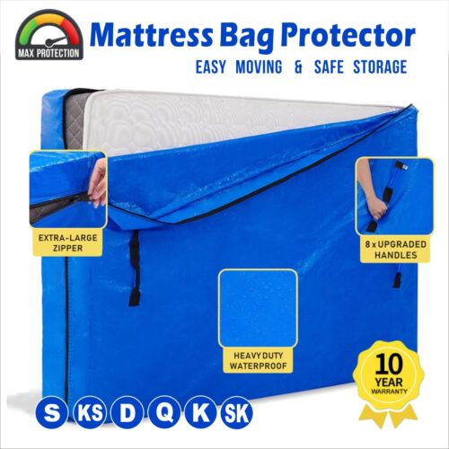 Easy Moving Mattress Storage Bag Protector Heavy Duty Thick Dust Cover Packaging - Picture 1 of 14