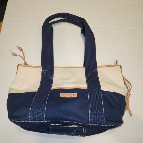 TwoTone Canvas Tragetasche Oberteil Griff Schultertasche marineblau elfenbeinfarben nautisch Sperry NEU - Bild 14 von 18