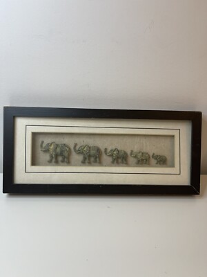 Elephant 3d Wall Art Shadow Box Style