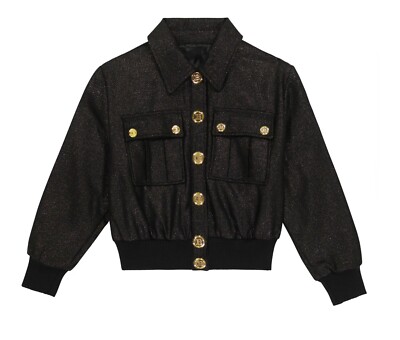 NEU Balmain Mädchen Glitzer Bomberjacke - Größe 6 Jahre, UVP 620£
