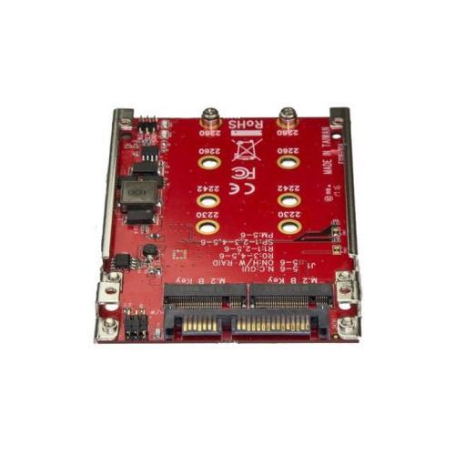 StarTech M.2 to SATA Adapter Dual Slot for 2.5in Drive Bay RAID M.2 NGFF SSD - Picture 2 of 3