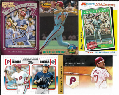 Mike Schmidt 9 Card Lot with Gypsy Queen Moonshots & Other Inserts NM