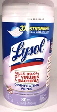 Lysol Wipes Early Morning Breeze Scent-3X Stronger-80 Wipes-Kills 99%-SHIP24H