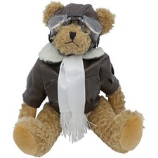 Pilot Teddy Bear - 10 inch Height - Select Color