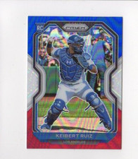 2021 Prizm Baseball Keibert Ruiz RC #87 Red White Blue Prizm Los Angeles Dodgers