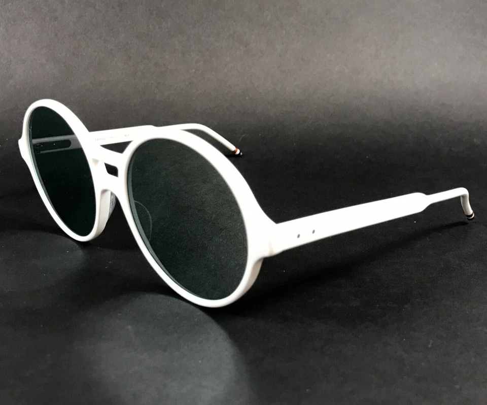 Thom Browne Sunglasses TBS409-58-03 WHT White Round Frames Gray Mirrored Lenses - Image 4 of 4