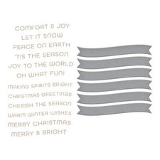 Spellbinders Glimmer Hot Foil Plate Die Set - Comfort Joy Sentiments, GLP-41