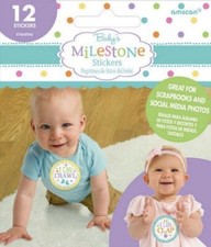 Baby Milestone Stickers Shower Gift Amscan 380070