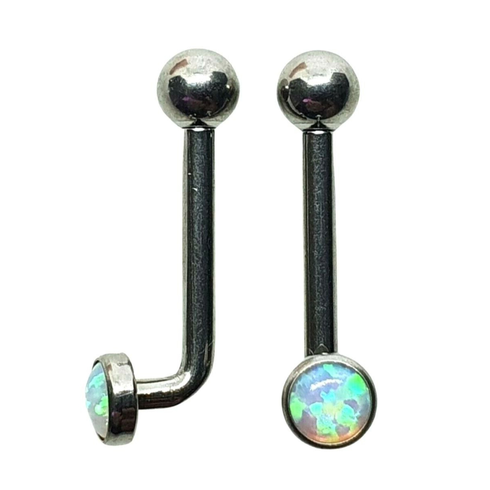 Titanium Christina Bar Opal AB 14 Gauge Barbell VCH Vertical Clitoris Piercing