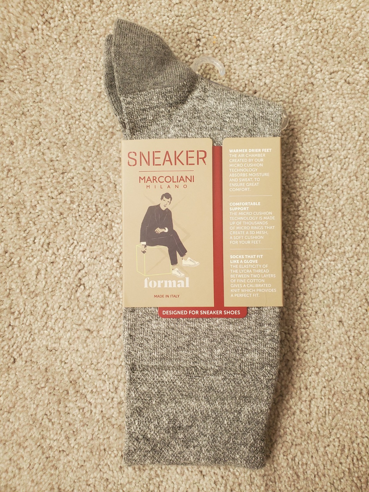 Calze sneaker Marcoliani Milano formali taglia unica nuove con etichetta tecnologia micro ammortizzata NUOVE