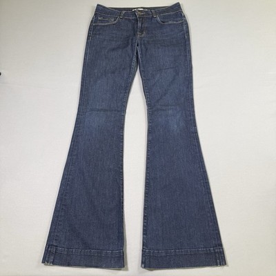 J Brand Love Story Bell Bottom Jeans Womens 28x35 (measures 30) Flared Dark Blue