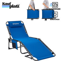 Sonnenliege Klappbar 5-Verstellbar Mit Kopfkissen Gartenliege Campingliege