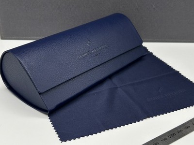 Daniel Hechter Brillenetui Hartschale blau faltbar microcaser Putztuch