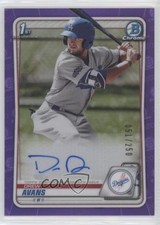 2020 Bowman Chrome Prospect Purple Refractor 51/250 Drew Avans #CPA-DA Auto g6p