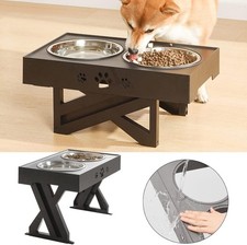Elevated Pet Dog Bowls Slow Feeder Adjustable Raised Dog Bowl Food Water Bowls