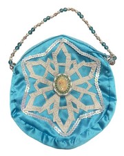 Disney ELSA Frozen Blue Snowflake Sequin Beaded w/Cameo Fabric Costume Purse
