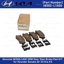 Genuine 58302L1A00 OEM Rear Disc Brake Pad KIT for Hyundai Sonata 20-23 Kia K5