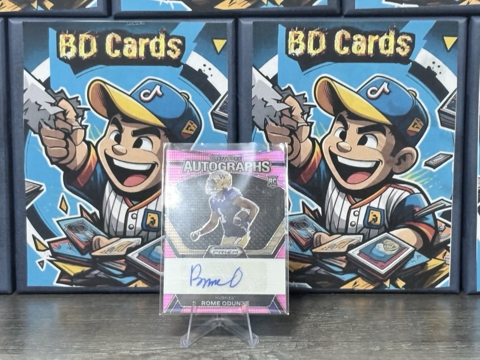 2024 Panini Prizm Draft Picks Rome Odunze Auto Pink Pulsar /15