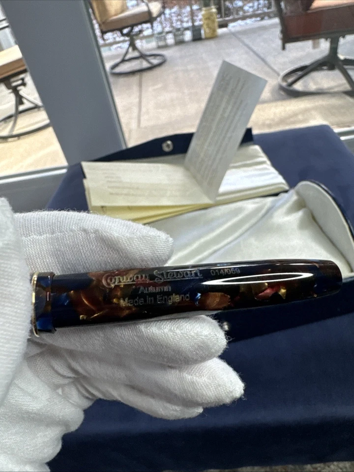 Pluma Conway Stewart "Otoño" Serie 58 #14/59 Resina Foun'tn Sin Entintar Foto 4 de 4