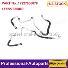 2PCS Engine Oil Cooler Hose Pipe Inlet & Outlet Fit For BMW 535i 640i 740i N55