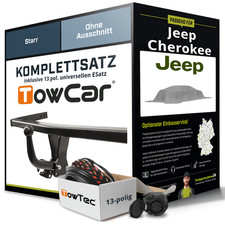 Für JEEP Cherokee Typ KJ Anhängerkupplung starr +eSatz 13pol uni. 01-08 NEU