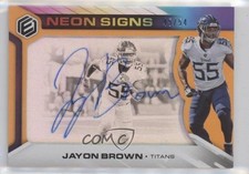 2019 Panini Elements Neon Signs Tier 1 Orange 45/54 Jayon Brown #NS1-JB Auto 0a6