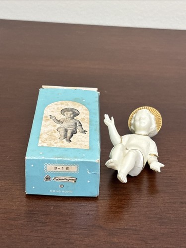 Vintage Nativity baby Jesus plastic 2" Hong Kong 1962 Replacement Original Box - Picture 5 of 7