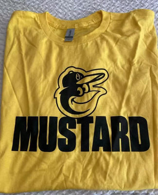 B. Orioles Mustard Hot Dog Race T-Shirt Giveaway - USA Size