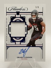 2022 Flawless Drake London Signature Gloves-Sapphire RPA /8 RPA RC