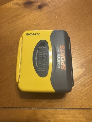 Sony WM-SXF10 Sports Walkman AM/FM Cassette Player Yellow Tested Working