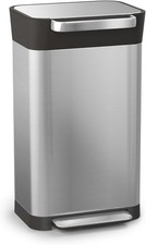 Joseph Joseph Intelligent Waste Trash Can Compactor Odor Filter, Stainless Steel