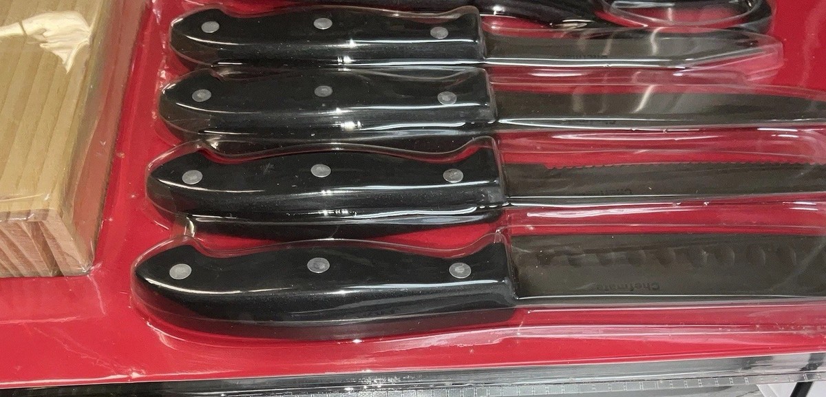 Chefmate 6 PC Triple Rivet Stainless Steel Kitchen Knife Set