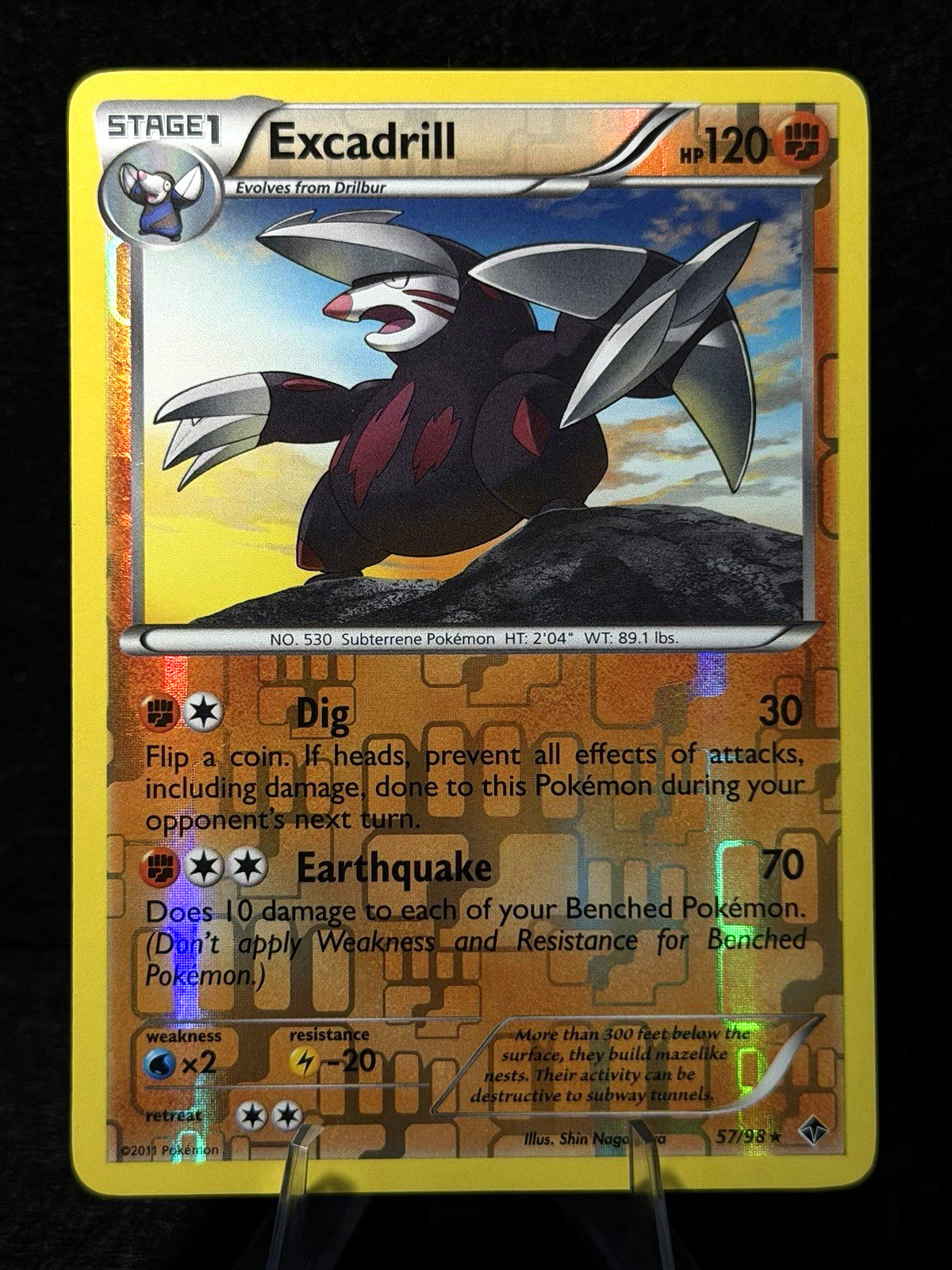Pokemon TCG Excadrill 57/98 Emerging Powers Reverse Holo NM