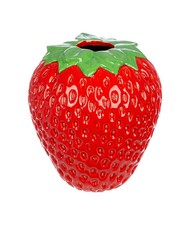 Vase Erdbeere aus Keramik, Erdbeervase 16 cm von Gilde