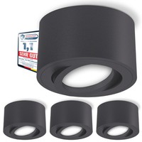 4X CELI-1N Aufputz Deckenspot Schwenkbar Anthrazit Led Lampe 4W Neutralweiß Spot