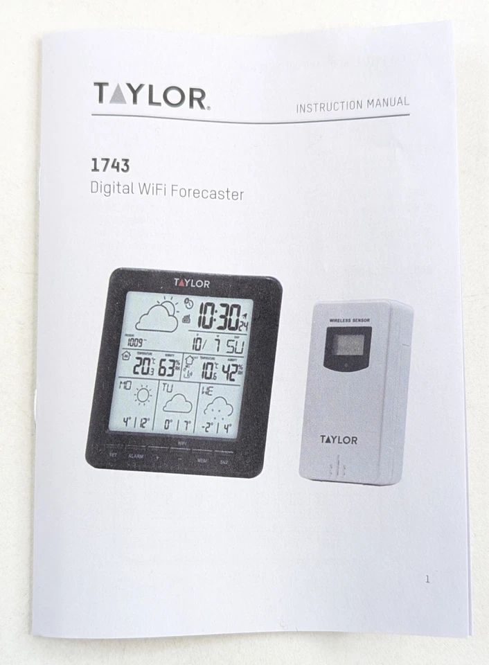 Taylor Digital WiFi Weather Station Forecaster w/ Wireless Remote Sensor - NEW - Image 4 of 4