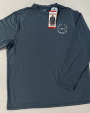 Hang Ten Men's Lightweight Long Sleeve Sun Tee BLUE Rashguard MEDIUM Swim UPF50