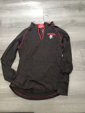 New Grey Colosseum Athletics Women's Wisconsin Badgers Large Quarter Zip
