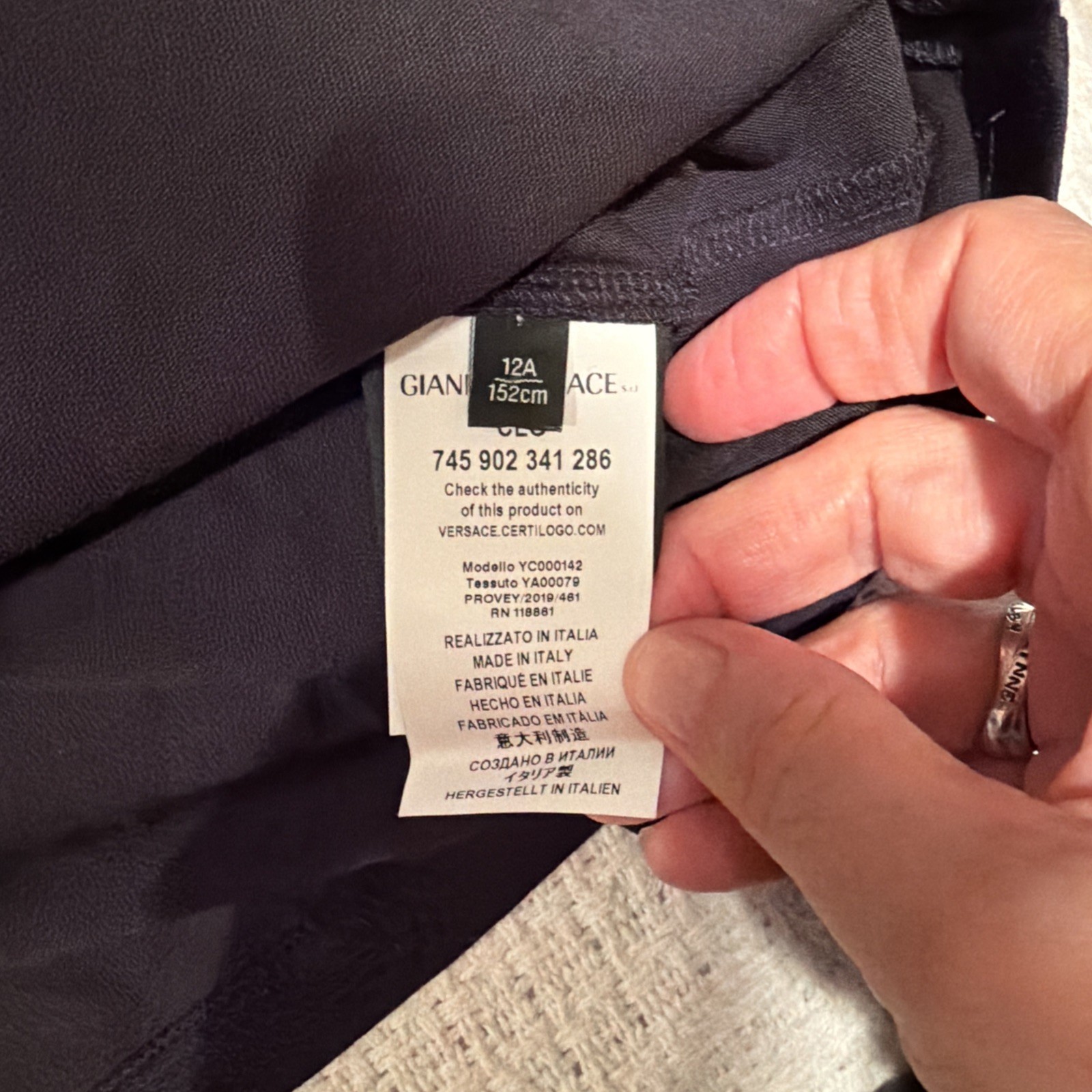 Versace Black With Hot Pink Letters S/m thumbnail 4