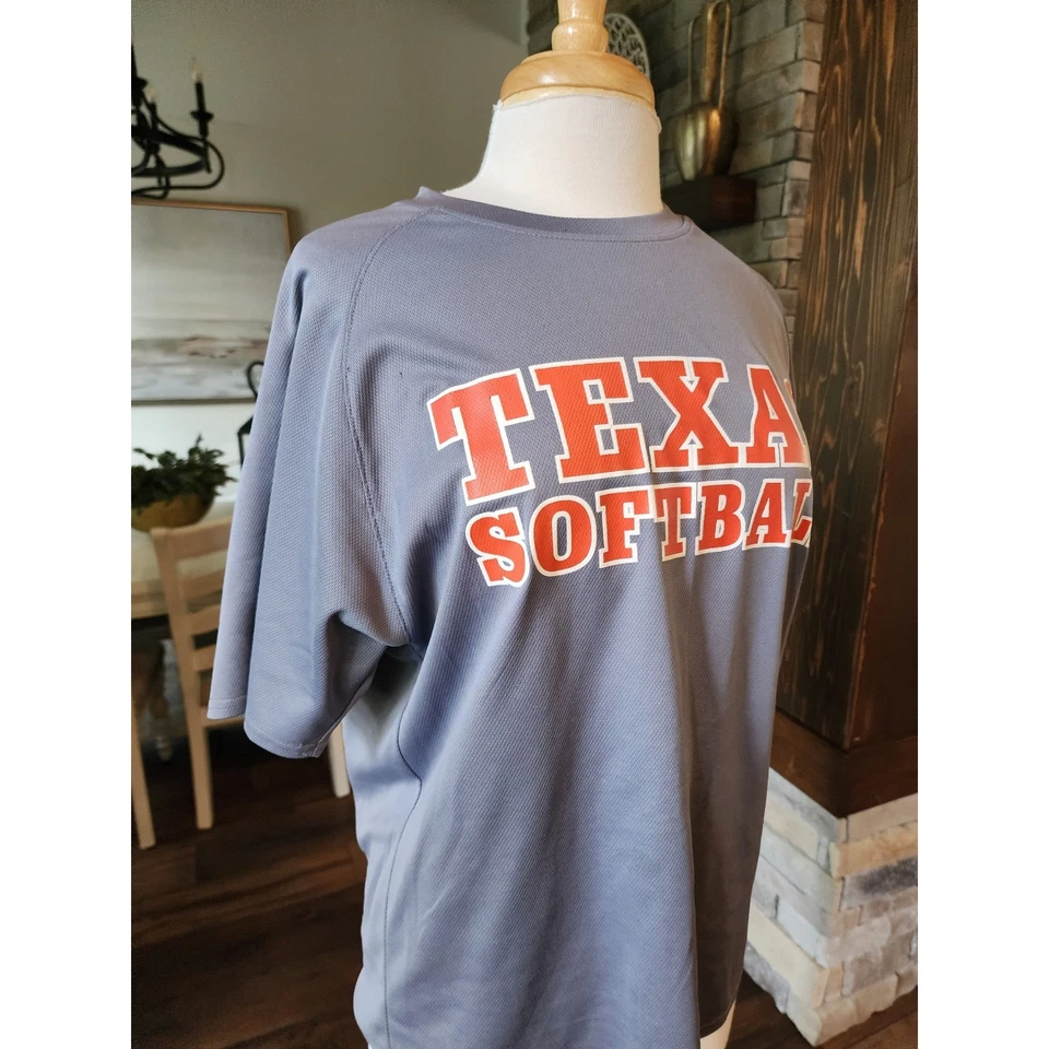 Camiseta Texas Softbol Russell Atlética Gris Manga Corta Adulto Mediana Foto 2 de 4