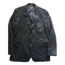BOSS Hugo Boss Black Wool Blend Blazer Jacket Men's Size 44R Made in Croatia