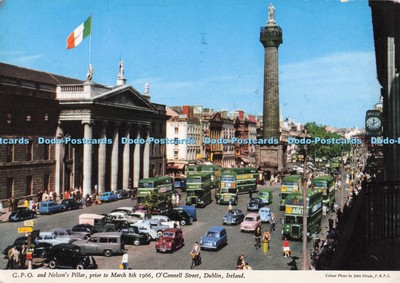 D299955 Dublin. Ireland. O Connell Street. G. P. O. and Nelson Pillar. John Hind