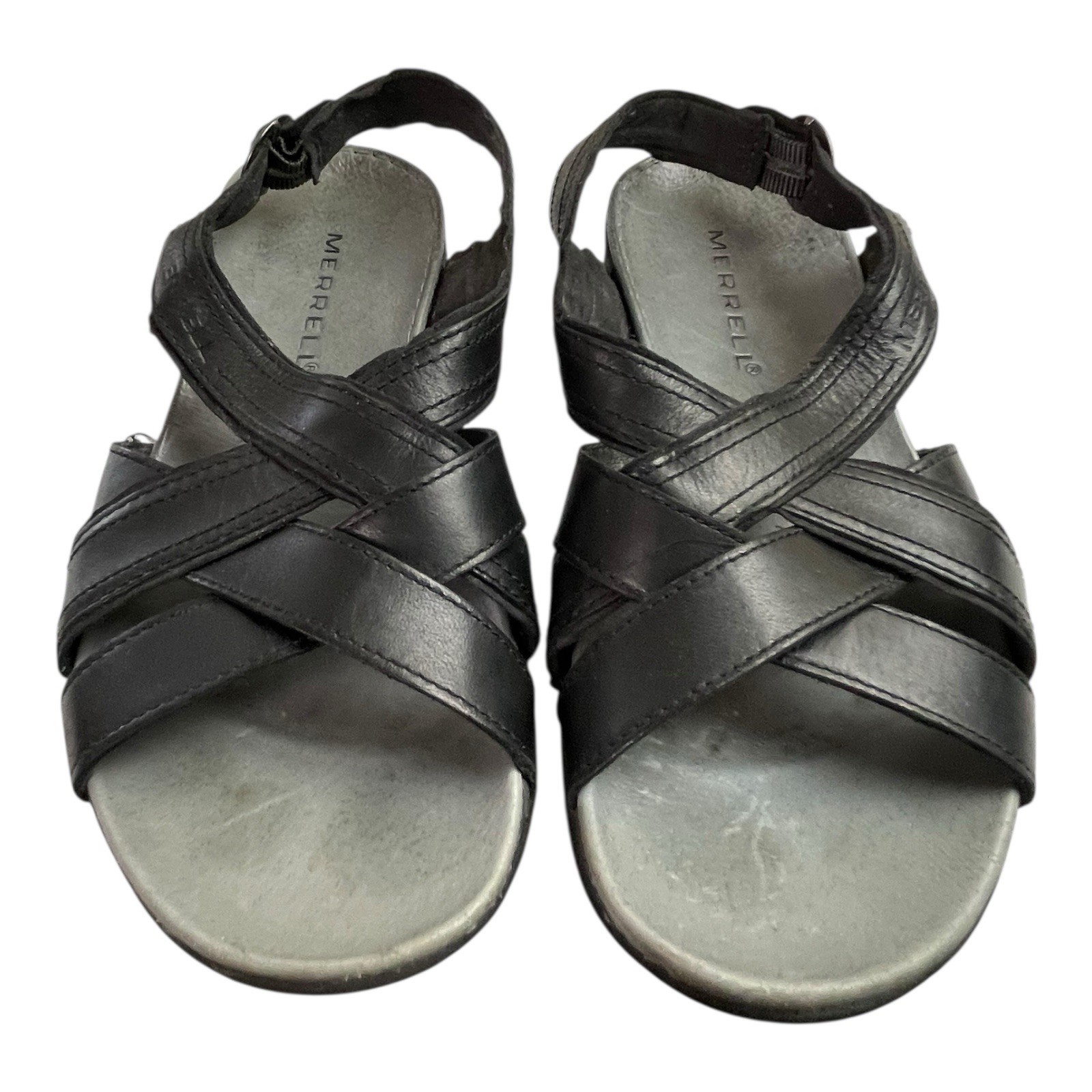 Merrell sandali donna neri in pelle con cinturino taglia 6